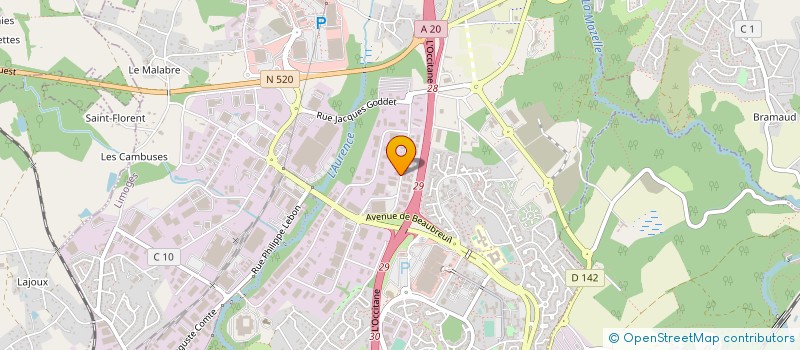 localisation de l'entreprise ROLHION ET CIE SA à LIMOGES