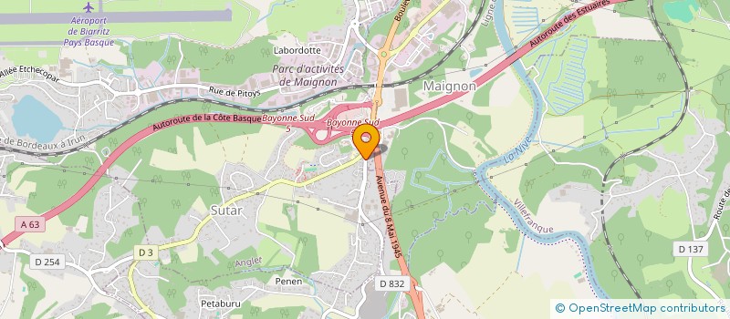 localisation de l'entreprise ROLL EVOLUTION 2  ANGLET