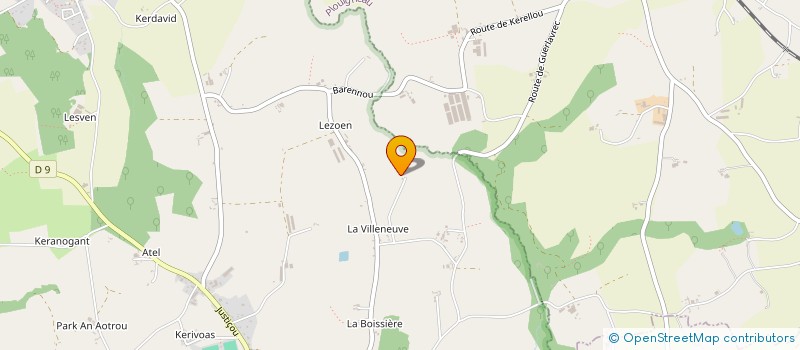 localisation de l'entreprise ROLLAND à PLOUGONVEN