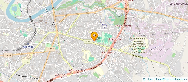 localisation de l'entreprise ROLLER CLUB ALBI à ALBI