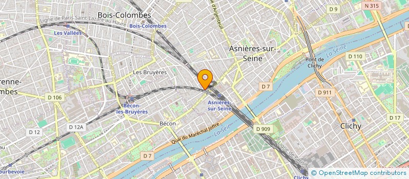 localisation de l'entreprise ROLLER COASTER PICTURES  ASNIERES-SUR-SEINE