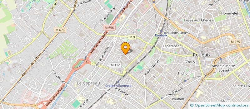 localisation de l'entreprise ROLLER DERBY ASSOCIATION  ROUBAIX