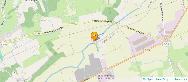 localisation de l'entreprise ROLLER DERBY NORD ISERE  SAINT-JUST-CHALEYSSIN