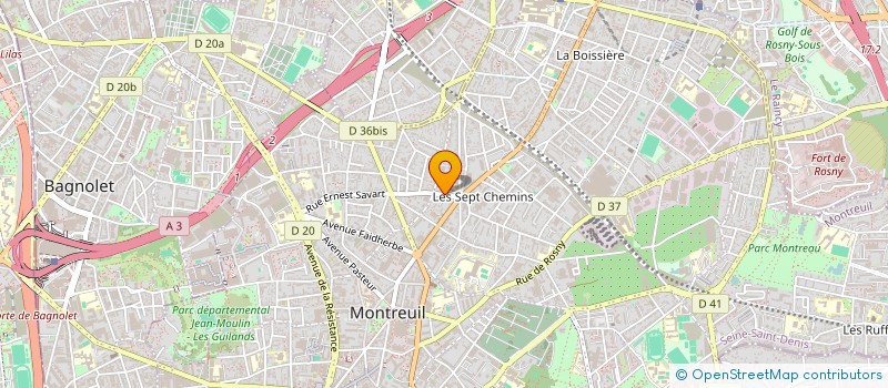 localisation de l'entreprise ROLLER STONE à MONTREUIL