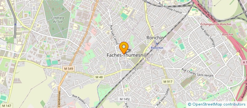 localisation de l'entreprise ROLLINGER à FACHES-THUMESNIL
