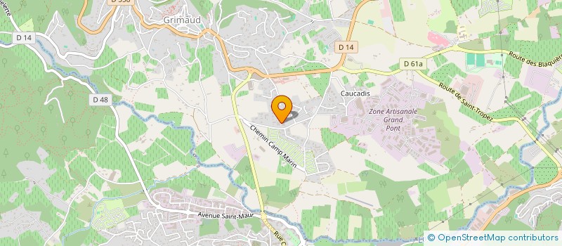 localisation de l'entreprise ROMA à GRIMAUD