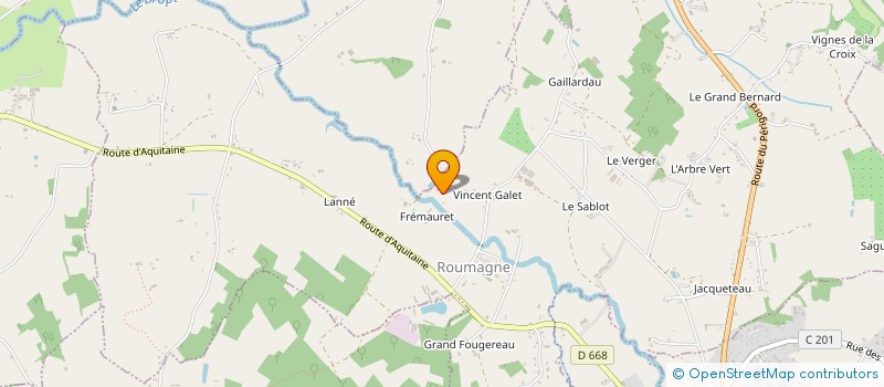 localisation de l'entreprise ROMA  ROUMAGNE