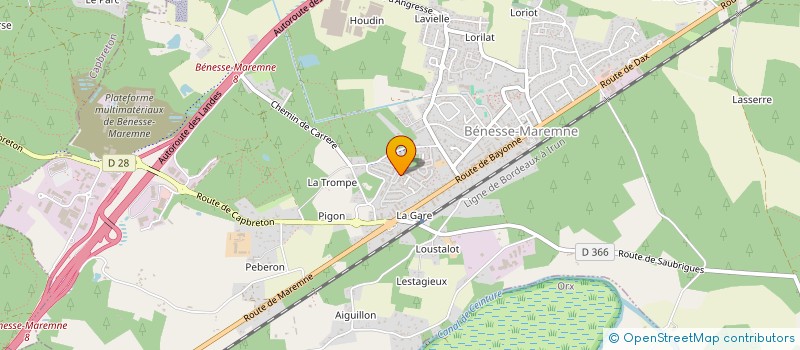 localisation de l'entreprise ROMA  BENESSE-MAREMNE