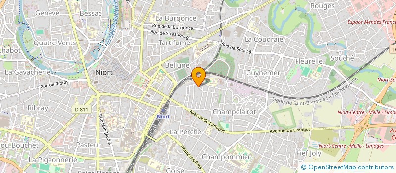 localisation de l'entreprise ROMACTIS  NIORT