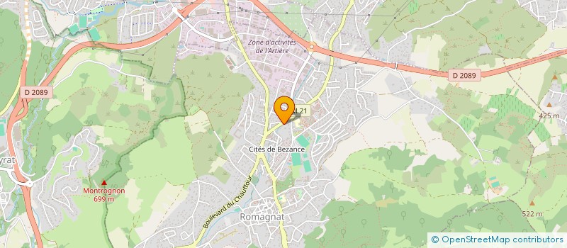 localisation de l'entreprise ROMADIS à ROMAGNAT