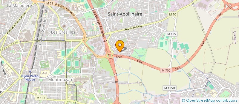 localisation de l'entreprise ROMAFOOD  SAINT-APOLLINAIRE