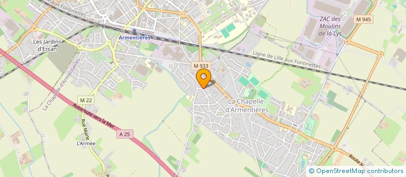 localisation de l'entreprise ROMAIN DEFFRENNE CONSULTING ET INVESTISSEMENT  LA CHAPELLE-D'ARMENTIERES