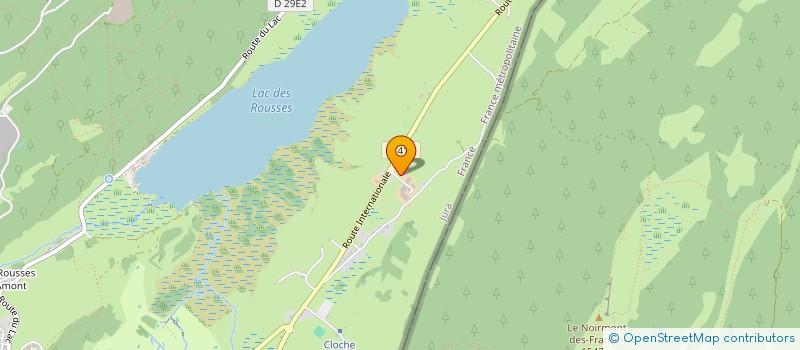 localisation de l'entreprise ROMAIN LACROIX TRAVAUX FORESTIERS  LES ROUSSES