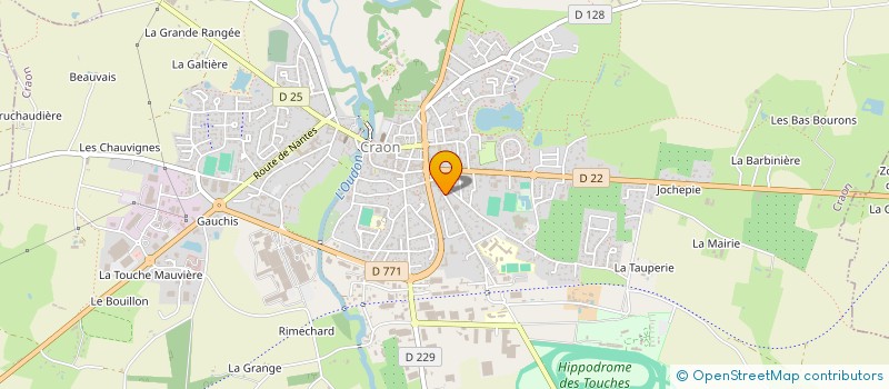 localisation de l'entreprise ROMAIN TUAULT IMMOBILIER à CRAON