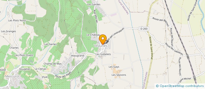 localisation de l'entreprise ROMAIN VIALE ELECTRICITE  MERCUROL-VEAUNES