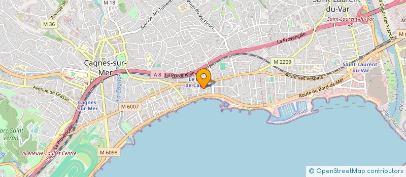 localisation de l'entreprise ROMAINCO  CAGNES-SUR-MER