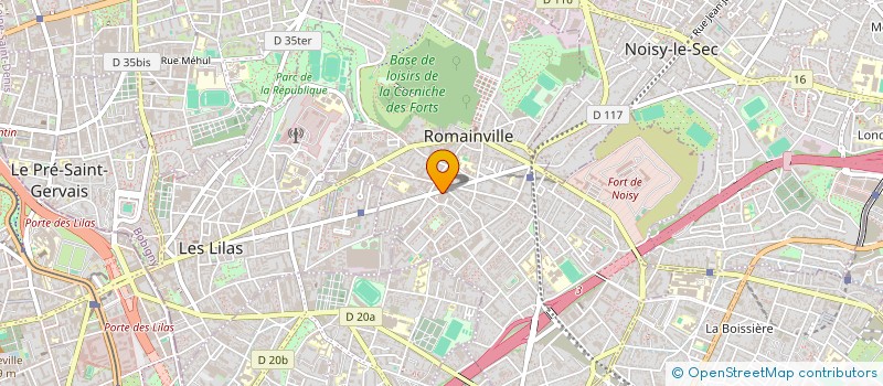localisation de l'entreprise ROMAINVILLE VF à ROMAINVILLE