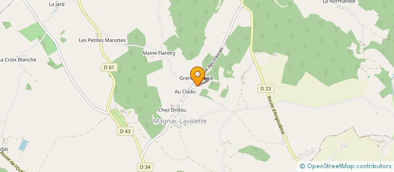 localisation de l'entreprise ROMALICIA à MAGNAC-LAVALETTE-VILLARS
