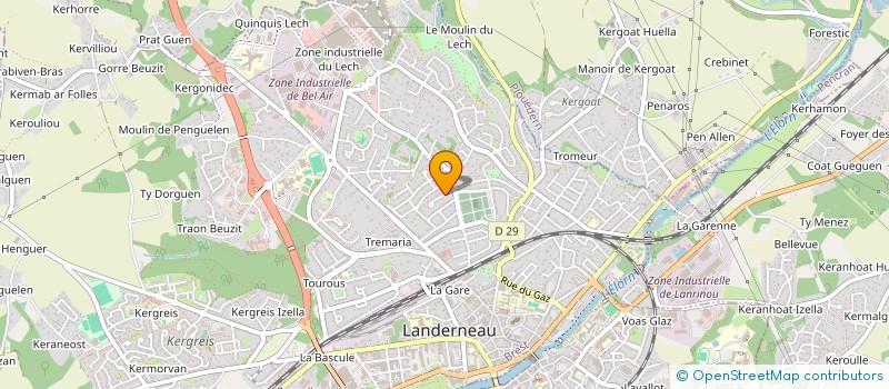 localisation de l'entreprise ROMALIE à LANDERNEAU