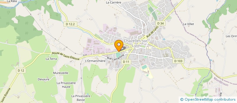 localisation de l'entreprise ROMALP à CHAZELLES-SUR-LYON