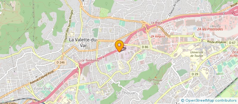 localisation de l'entreprise ROMAN à LA VALETTE-DU-VAR