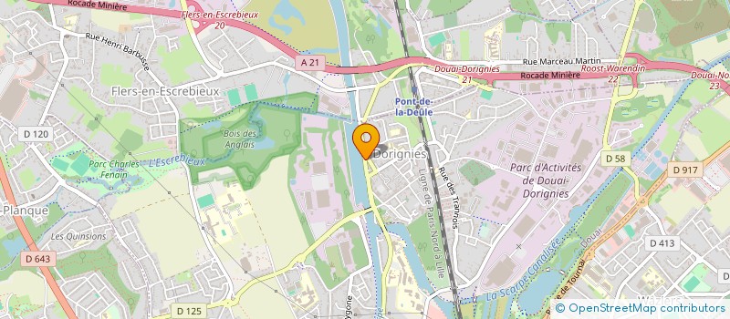 localisation de l'entreprise ROMAN à DOUAI