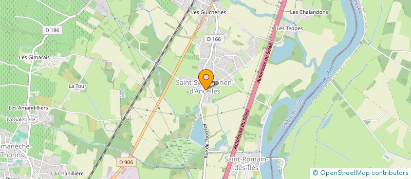 localisation de l'entreprise ROMAN ERIC ELECTRICITE - POMPE A CHALEUR  SAINT-SYMPHORIEN-D'ANCELLES