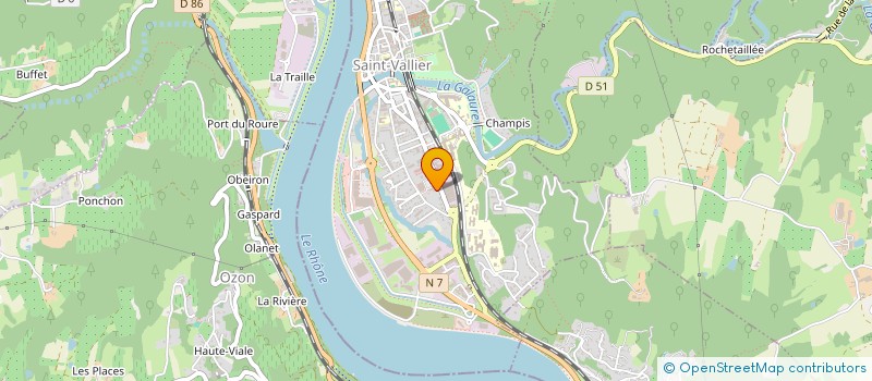localisation de l'entreprise ROMANAT TP à SAINT-VALLIER