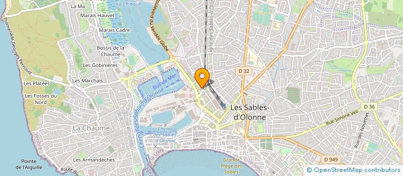 localisation de l'entreprise ROMANE à LES SABLES D'OLONNE