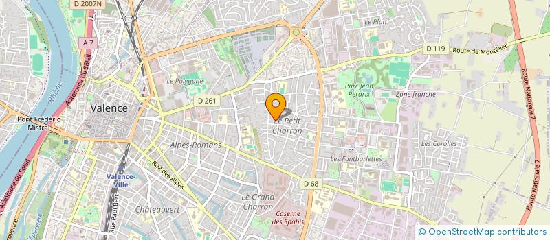 localisation de l'entreprise ROMANE à VALENCE