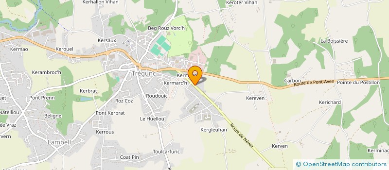 localisation de l'entreprise ROMANE. H  TREGUNC