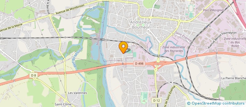 localisation de l'entreprise ROMANE PATRIMOINE  ANDREZIEUX-BOUTHEON