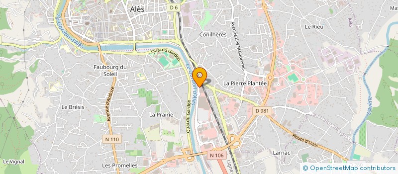 localisation de l'entreprise ROMANET SPORTS à ALES