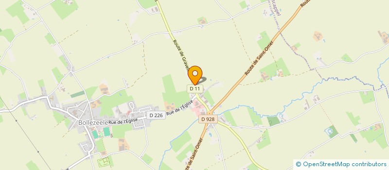 localisation de l'entreprise ROMANO INVEST  BOLLEZEELE