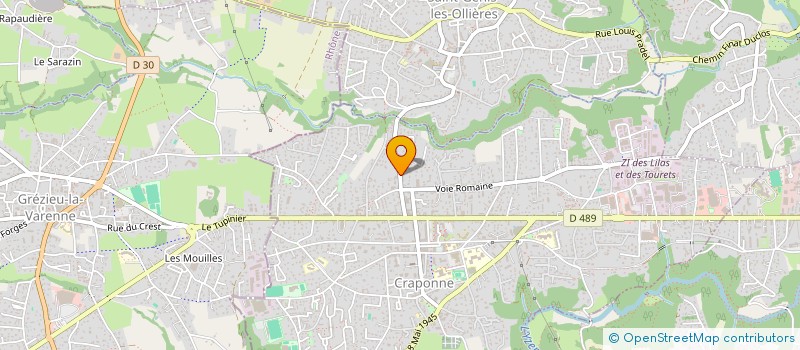 localisation de l'entreprise ROMANOMA INVESTISSEMENT  CRAPONNE