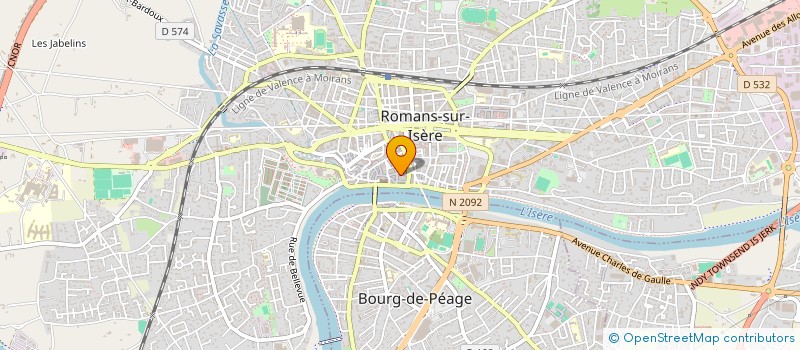 localisation de l'entreprise ROMANS JOUETS LOISIRS SARL à ROMANS-SUR-ISERE
