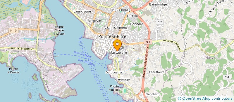localisation de l'entreprise ROMARD FRERES à POINTE-A-PITRE