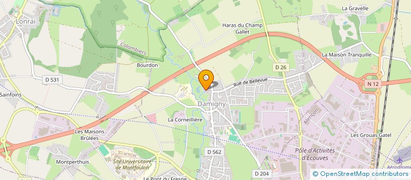 localisation de l'entreprise ROMASANGUE à DAMIGNY