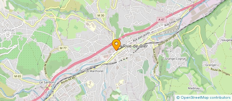 localisation de l'entreprise ROMAT DIFFUSION  RIVE-DE-GIER