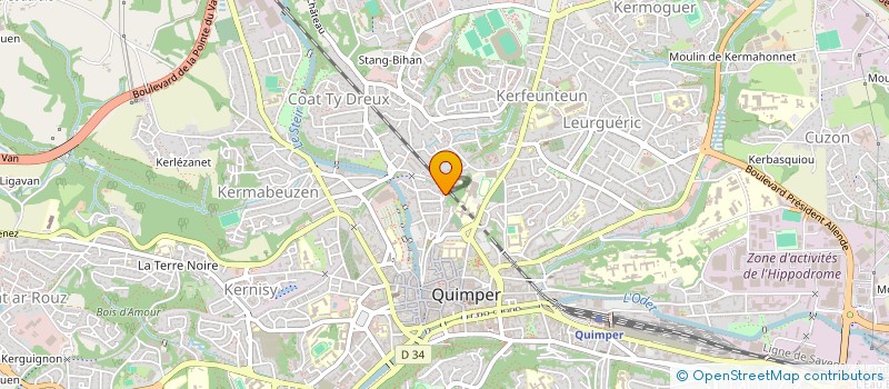 localisation de l'entreprise ROMATHION à QUIMPER