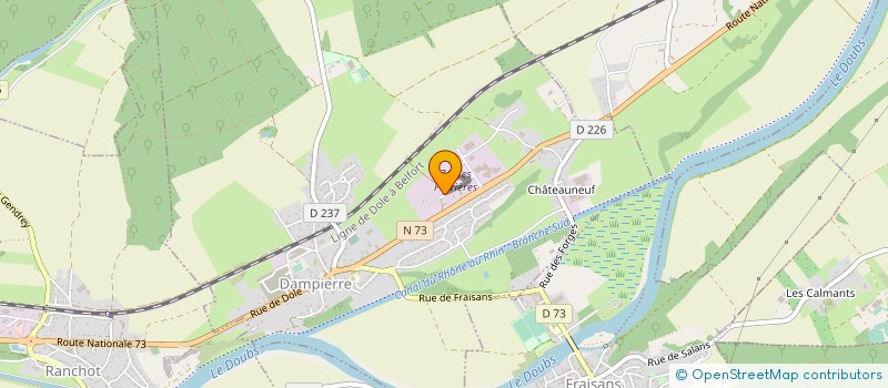 localisation de l'entreprise ROMAXEL à DAMPIERRE