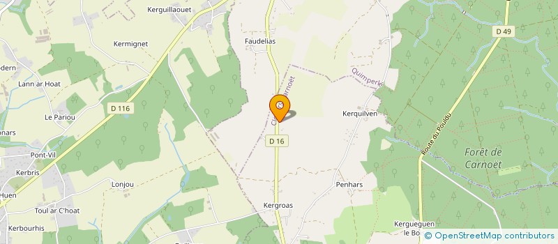 localisation de l'entreprise ROMEAUD  CLOHARS CARNOET