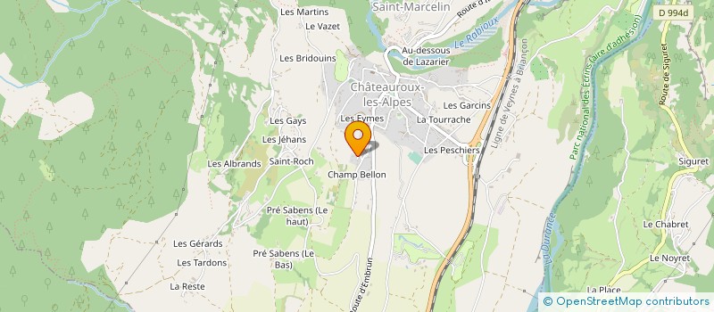 localisation de l'entreprise ROMEDASE  CHATEAUROUX-LES-ALPES