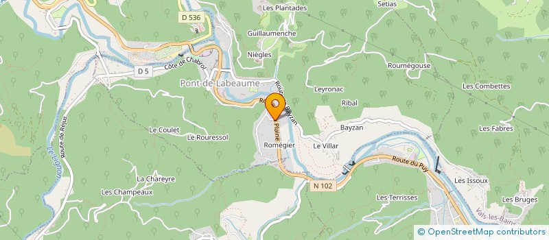 localisation de l'entreprise ROMEGIER  PONT-DE-LABEAUME
