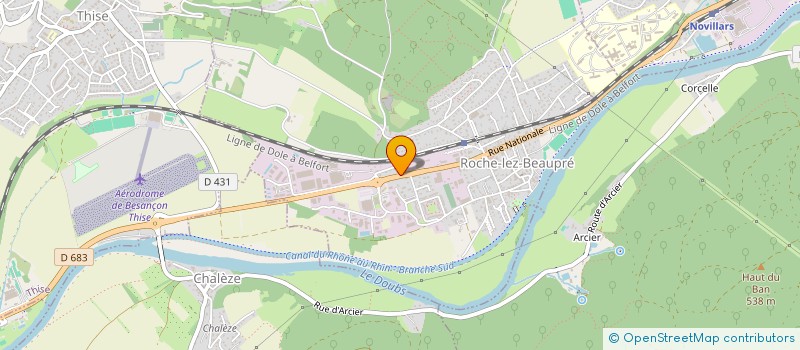 localisation de l'entreprise ROMELI  ROCHE-LEZ-BEAUPRE