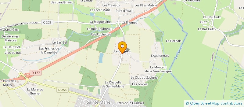 localisation de l'entreprise ROMELIA à SAINTE-MARIE