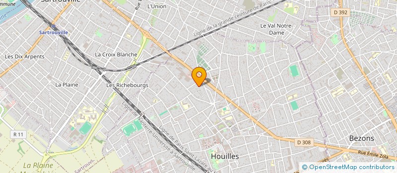 localisation de l'entreprise ROMEO  HOUILLES