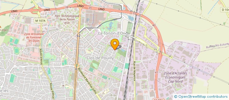 localisation de l'entreprise ROMEO à DIJON