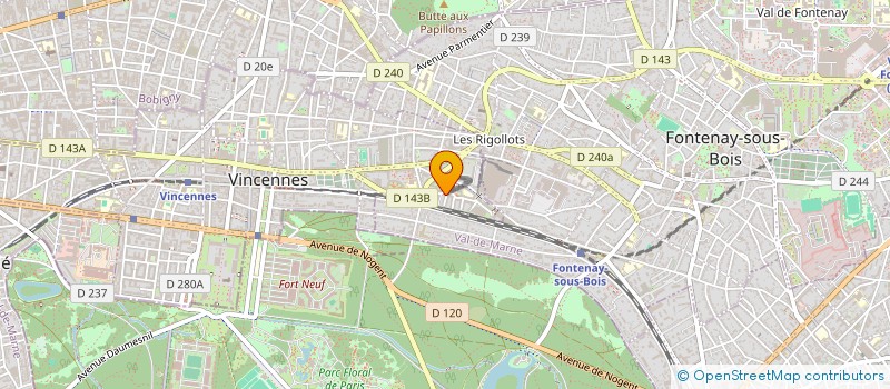 localisation de l'entreprise ROMEO DEGUY MONTGERON à VINCENNES