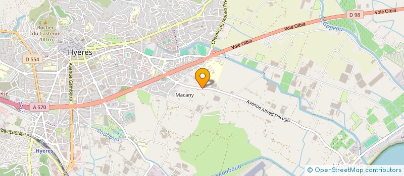 localisation de l'entreprise ROMERO GUILLEM  HYERES